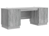 Desk with Shelf Grey Sonoma 142.5 x 50 x 75 cm Engineered Wood 3414627
