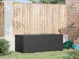 Garden Storage Box Black 120x50x60 cm Poly Rattan 42498