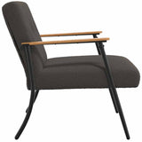 Armchair Dark Grey 59 x 75 x 78 cm Curly Wool-like Fabric 42017701
