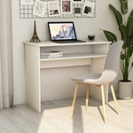 ZNTS Desk White 90x50x74 cm Engineered Wood 801170