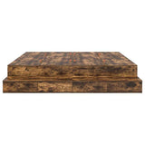 Storage Bed Frame with Drawer Smoked Oak 180 cm Engineered Wood 3335665