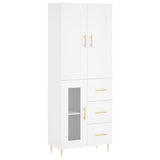 Highboard White 69.5x34x180 cm Engineered Wood 3199929