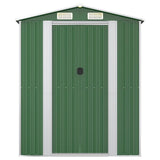 Garden Shed Green 192x855x223 cm Galvanised Steel 3147435