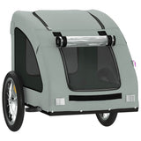 Pet Bike Trailer Grey Oxford Fabric and Iron 93979