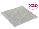 Carpet 20 pcs Light Grey 50 x 50 cm 100% Polypropylene 42046747