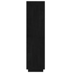 Book Cabinet/Room Divider Black 60x35x135 cm Solid Pinewood 810873