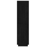 Book Cabinet/Room Divider Black 60x35x135 cm Solid Pinewood 810873