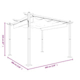 Garden Gazebo with Retractable Roof 3x3 m Cream 318534
