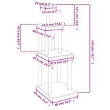 Cat Tree with Sisal Scratching Posts Dark Grey 149 cm 171743