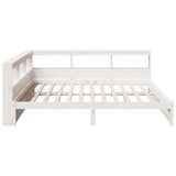 Bookcase Bed without Mattress White 180x200 cm Solid Wood Pine 3324347