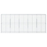 Gabion Basket with Cover 500x50x200 cm Galvanised Iron 3295170