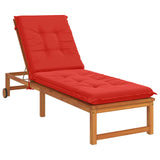 Sunlounger Cushion GEMERT 100% Polyester Red 190 x 60 x 9 cm 947394