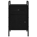 Bedside Cabinet Black Oak 35 x 36.5 x 61 cm Engineered Wood 8007647