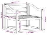 Outdoor Sofa Set Solid Acacia Wood White 3438988