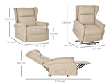 Power Lift Recliner Armchair, Electric Lift Chair for Elderly, Fabric Riser and Reclining Chair with T3398P328089