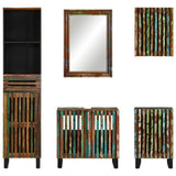 5 Piece Bathroom Furniture Set Solid Wood Acacia 3217107