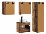 Bathroom Cabinet Set 5 pcs Old Wood 43 x 16 x 62.5 cm 3407349