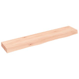 ZNTS Wall Shelf 100x20x6 cm Untreated Solid Wood Oak 363559