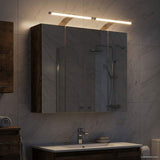 Bathroom Mirror Cabinet Smoked Oak 60 x 14.5 x 50 cm 889083