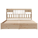 Bookcase Bed without Mattress 180x200cm Super King Solid Wood Pine 3322425