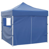Foldable Tent 3x3 m with 4 Walls Blue 41466