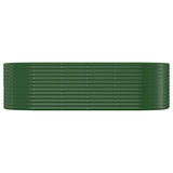 Garden Raised Bed Galvanised Steel 249x100x68 cm Green 319063