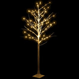 345145 LED White Birch Tree Warm White 128 LEDs 220 cm