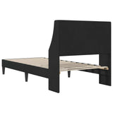 Bed Frame with Headboard Black 90 x 190 cm Velvet 42027456