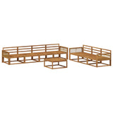 Outdoor Sofa Set 8 pcs Natural Solid Acacia Wood 3382407