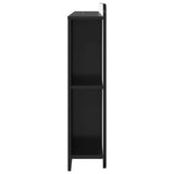 Headboard Cabinet with Storage Black Engineered Wood 8001184