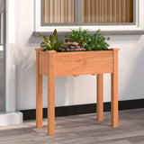 Planter with Liner Brown 71x37x76 cm Solid Wood Fir 364231