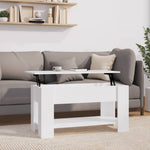 ZNTS Coffee Table White 101x49x52 cm Engineered Wood 809701