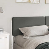 Upholstered Headboard White and Light Grey 200 cm 880052