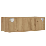 TV Cabinet with LED Lights Artisan Oak 75x35.5x25 cm 860237