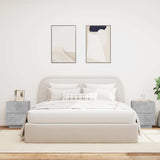 Bedside Cabinets with LED Lights 2 pcs Concrete Grey Engineered Wood 836742