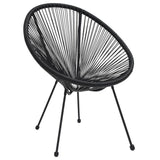 5 Piece Garden Dining Set Black 3085449