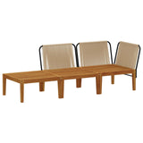 3 pcs Solid Acacia Wood & Rope Natural 3407789