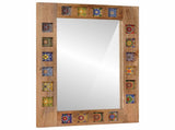 Bathroom Furniture Set with Door 2 pcs Natural Solid Mango Wood 3310096