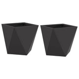 Planter 2 pcs Black 30 x 30 x 30 cm Steel 883809