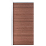 Fence Panel WPC 95x186 cm Brown 148977