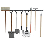 Garden Tool Storage Racks Wall Mounted 4 pcs Black Steel 3309654
