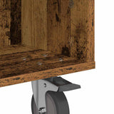Side Table with Wheels Old Wood 50.5 x 50 x 30 cm 891030