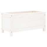 Garden Planter White 82.5x40x39 cm Solid Wood Pine 825255