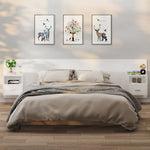 Wall-mounted Bedside Cabinets 2 pcs White 811008