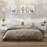 Wall-mounted Bedside Cabinets 2 pcs White 811008