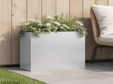 Garden Planter Silver 50 x 20 x 40 cm Galvanised Steel 8005452