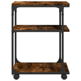 Printer Stand 3-Tier Smoked Oak 43x48x64 cm Engineered Wood 842278