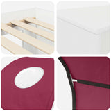 Bed with Tunnel 3 pcs Artisian Oak and Red Engineered Wood 3423513
