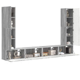 TV Cabinet Set 8 pcs Grey Sonoma Engineered Wood 3409138