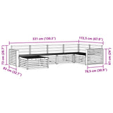 Outdoor Sofa Set 6 pcs Natural 3373744